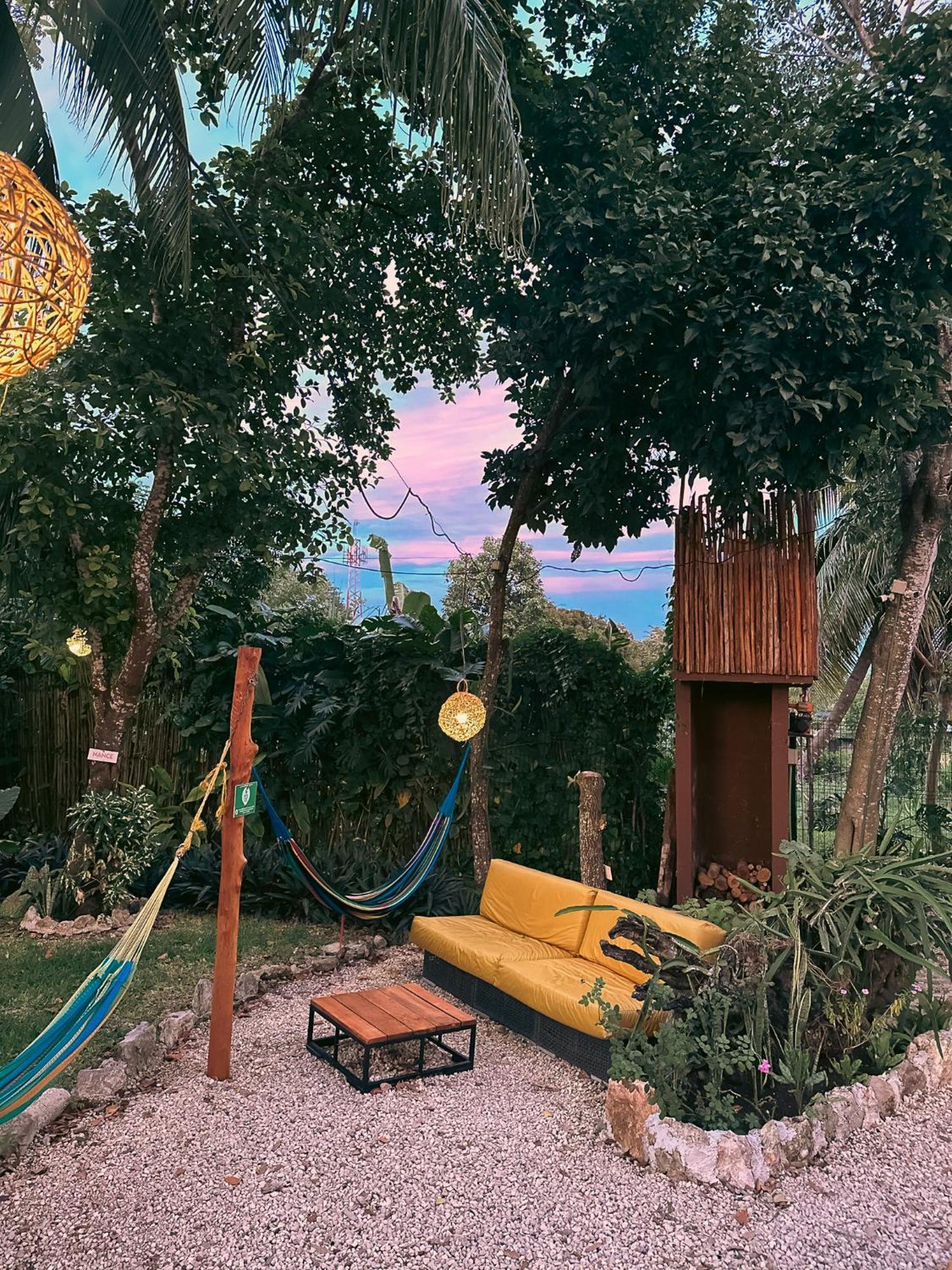 El Buho Bacalar Eco-Cabanas Hostal Eksteriør billede