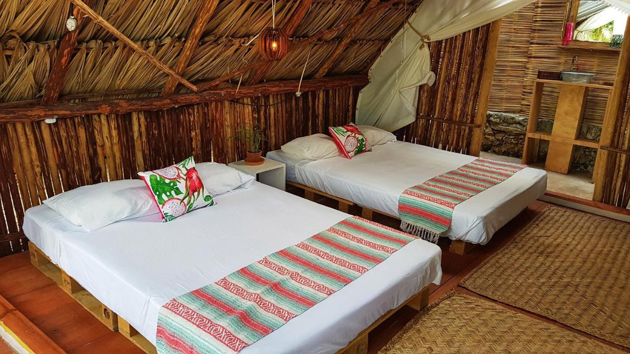 El Buho Bacalar Eco-Cabanas Hostal Eksteriør billede