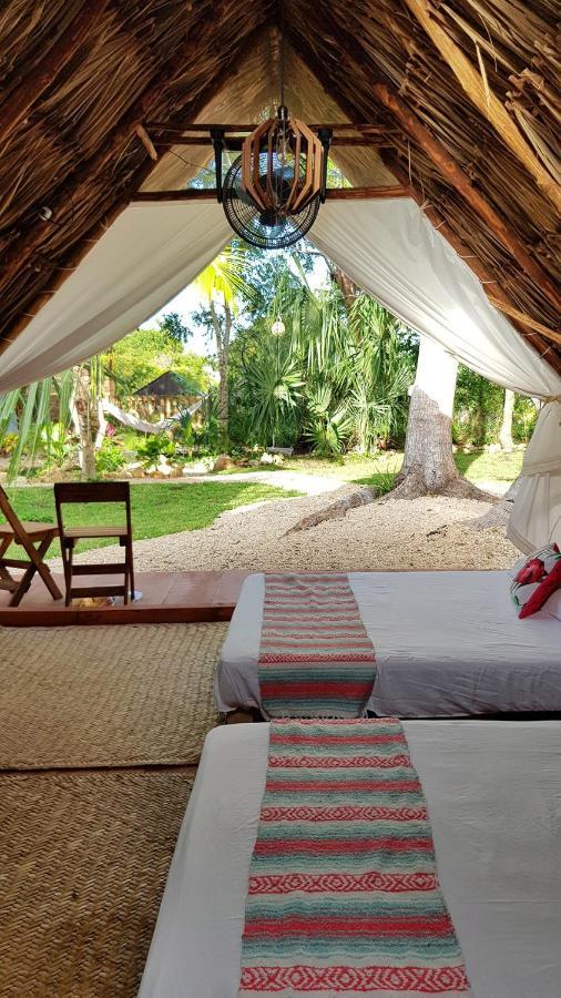 El Buho Bacalar Eco-Cabanas Hostal Eksteriør billede